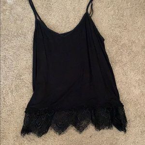 Black tank with lace bottom